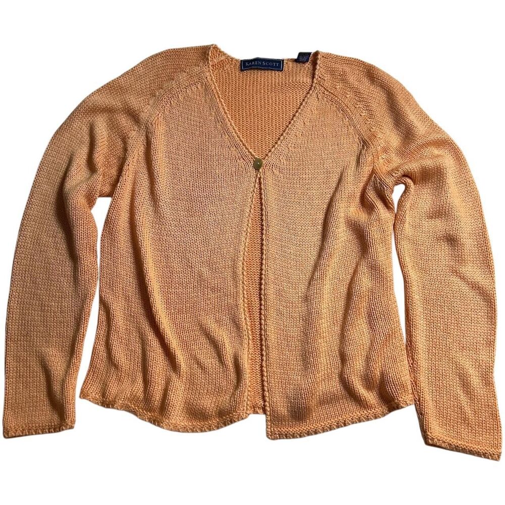 Karen-scott Women's Orange Cardigan
